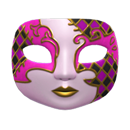 Máscara carnaval veneciano - Rosa, Animal Crossing (ACNH)