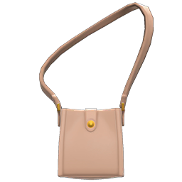 Pleather shoulder bag - Brown, Animal Crossing (ACNH)