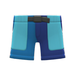 Multicolor shorts - Blue | Animal Crossing (ACNH) | Nookea