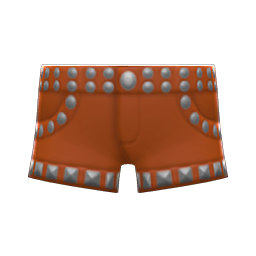 Pleather shorts - Brown | Animal Crossing (ACNH) | Nookea