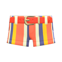 Striped shorts - Red | Animal Crossing (ACNH) | Nookea