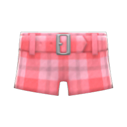 Plaid shorts - Red | Animal Crossing (ACNH) | Nookea