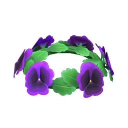 Main image of Purple pansy crown