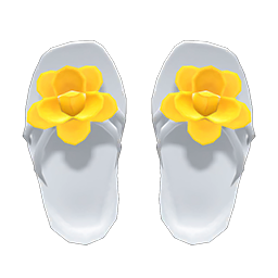 Flower sandals - Yellow | Animal Crossing (ACNH) | Nookea