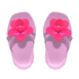 Flower sandals - Pink | Animal Crossing (ACNH) | Nookea