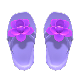 Flower sandals - Purple | Animal Crossing (ACNH) | Nookea