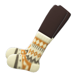 Nordic socks - Ivory | Animal Crossing (ACNH) | Nookea