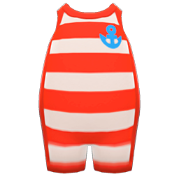 Image of Horizontal-striped wet suit
