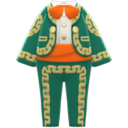 Mariachi clothing - Green | Animal Crossing (ACNH) | Nookea