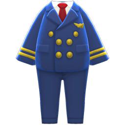 Pilot's uniform - Navy blue | Animal Crossing (ACNH) | Nookea