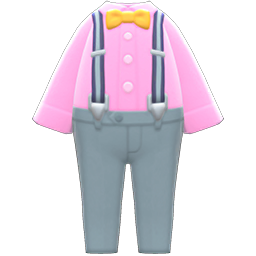 Suspender outfit - Pink | Animal Crossing (ACNH) | Nookea