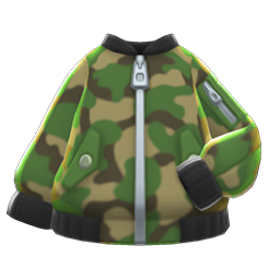 Animal Crossing New Horizons Camo Bomber-style Jacket Image