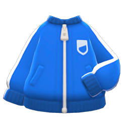 Athletic jacket - Blue | Animal Crossing (ACNH) | Nookea