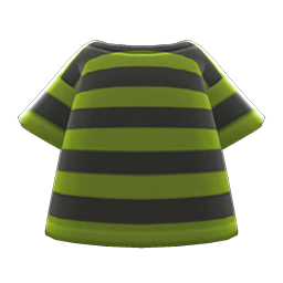Striped tee - Green | Animal Crossing (ACNH) | Nookea