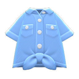 Main image of Front-tie button-down shirt