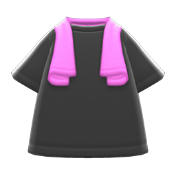 Image of variation Pink towel & black shirt