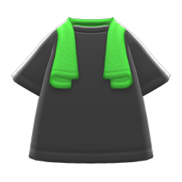 Image of variation Green towel & black shirt