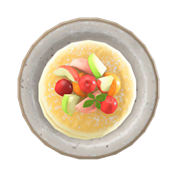 fruit-topped pancakes