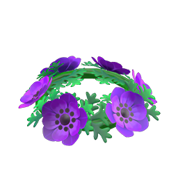 purple windflower crown
