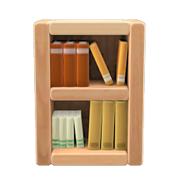 wooden-block bookshelf