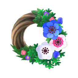 cool windflower wreath