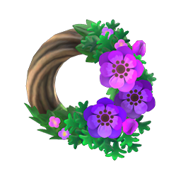 chic windflower wreath