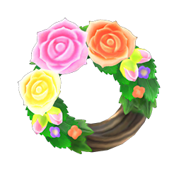 fancy rose wreath