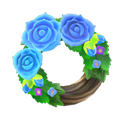blue rose wreath