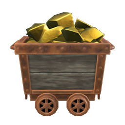 gold-nugget mining car