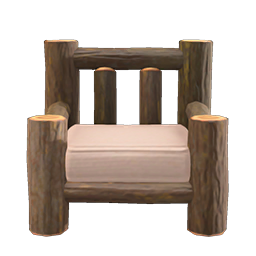 log chair