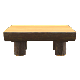 log dining table