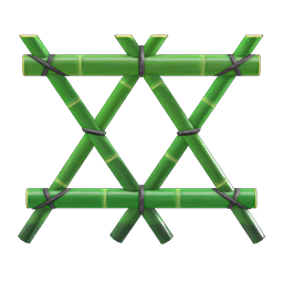 green bamboo fence