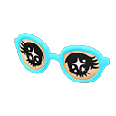 funny glasses [Blue] (Aqua/Black)