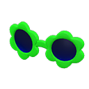flower sunglasses [Green] (Green/Black)