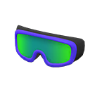 masque de ski [Violet] (Vert/Bleu)