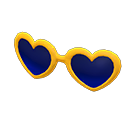 Herzchenbrille [Gelb] (Gelb/Blau)