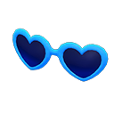 愛心墨鏡 [藍色] (水藍色/藍色)