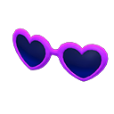 gafa corazón [Púrpura] (Púrpura/Azul)
