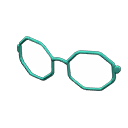 achthoekige bril [Groen] (Groen/Groen)