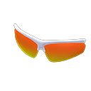 par de lentes sol esquí [Blanco] (Blanco/Naranja)