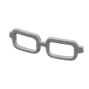 par de lentes rectangulares [Gris] (Gris/Gris)