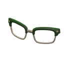 方形眉框眼鏡 [綠色] (綠色/灰色)