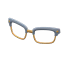 squared browline glasses
