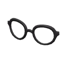 round-frame glasses [Black] (Black/Black)