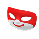 narrenmasker [Rood] (Rood/Wit)