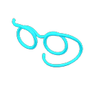 吸管眼鏡 [藍色] (水藍色/水藍色)