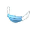pleated mask [Blue] (Aqua/Aqua)