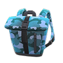 foldover-top backpack [Blue] (Blue/Aqua)