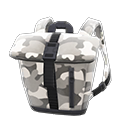 foldover-top backpack [Gray] (Gray/White)