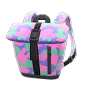 foldover-top backpack [Pink] (Pink/Purple)